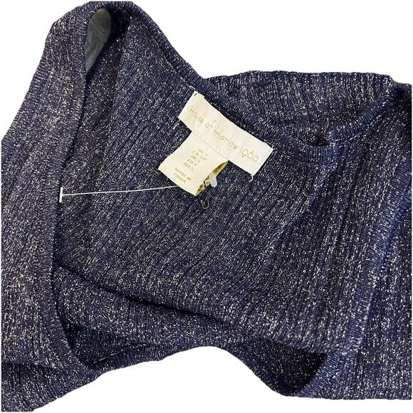House of harlow 1960 Blue sleeveless top scoop neck sparkle sz Small nwot read - Picture 6 of 6
